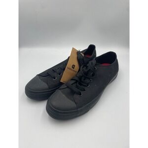 Shoes For Crews Delray Sneaker Men US 8.5 Black Canvas Slip-Resistant Work Shoes